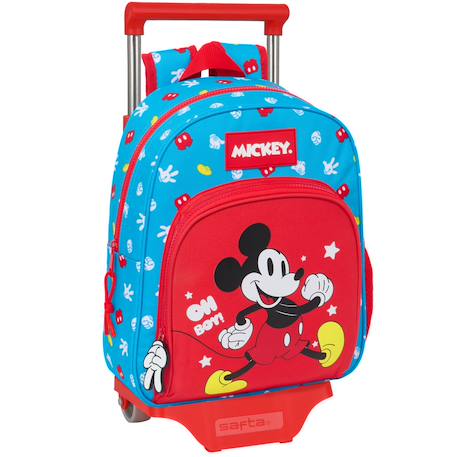 Garçon-Sac à dos trolley maternelle mickey mouse "oh boy" 34 cm