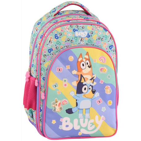 Fille-Accessoires-Sac à dos bluey 42 cm avec stickers - 2 compartiments - bleuie