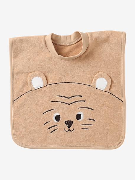Lot de 3 bavoirs animaux à enfiler caramel+écru+sauge 2 - vertbaudet enfant 