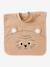 Lot de 3 bavoirs animaux à enfiler caramel+écru+sauge 2 - vertbaudet enfant 