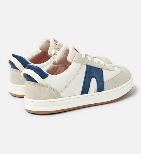 Baskets garçon cuir RUNNER FOUR KIDS Blanc beige bleu+Blanc beige rouge 4 - vertbaudet enfant 
