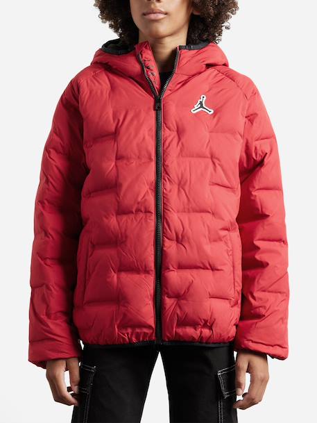 Doudoune garçon à capuche Rouge 4 - vertbaudet enfant 