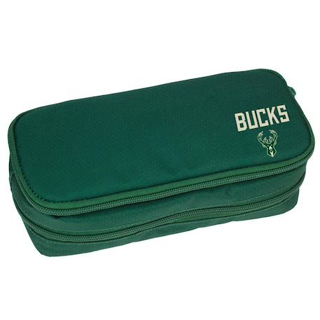 Trousse rectangulaire tissu double zip nba basket usa milwaukee bucks Vert foncé 1 - vertbaudet enfant 