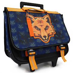 -Cartable à roulettes renard pour enfant de primaire 41 cm