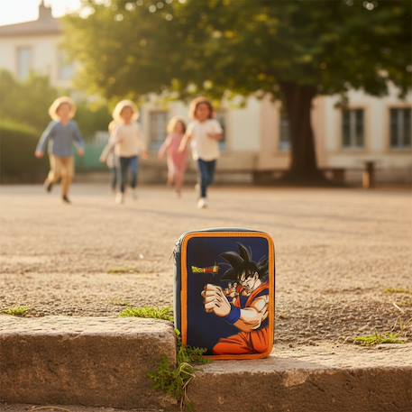 Trousse scolaire double dragon ball z san goku 20 cm – rembourrée dragon ball z Bleu marine 2 - vertbaudet enfant 
