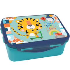Puériculture-Boîte à goûter pvc tiger 17 cm avec anse et attaches latérales fisher price