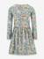 Robe avec biches et fleurs fille Happy Girls bordeaux+vert sauge 4 - vertbaudet enfant 