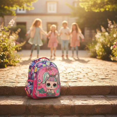 Sac à dos maternelle imprimé licorne en polyester lol surprise Bleu / vert / clair 2 - vertbaudet enfant 