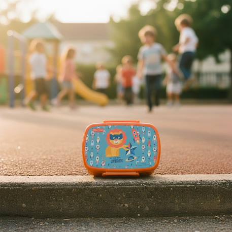 Boîte à repas pvc fisher-price espace lion 17 x 12 x 7 cm Bleu 2 - vertbaudet enfant 