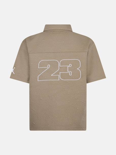 Chemise garçon manches courtes Beige+Noir 2 - vertbaudet enfant 