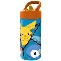 Puériculture-Gourde 410 ml pokémon pikachu – couvercle à clapet avec anse pokémon
