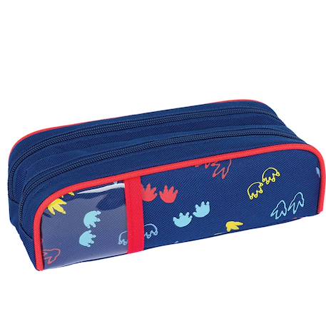 Trousse rectangulaire 600d motif dinosaures Bleu 1 - vertbaudet enfant 