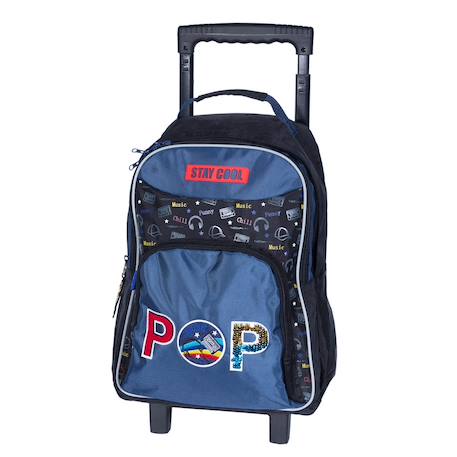 Garçon-Sac à dos trolley kip textile 2 compartiments à roulettes