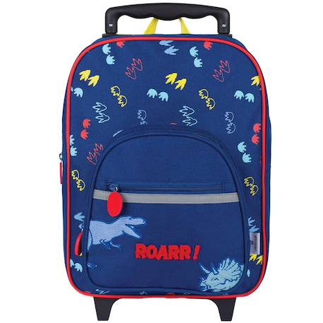 Sac à dos à roulettes imprimé dinosaures en textile Bleu 1 - vertbaudet enfant 