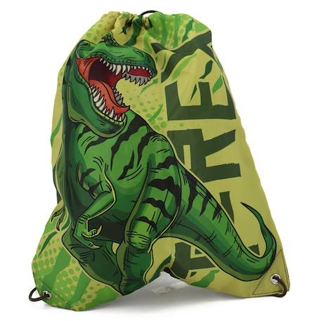 Sac de natation à cordon t-rex dinosaure 40 cm Vert/bleu/rose 1 - vertbaudet enfant 