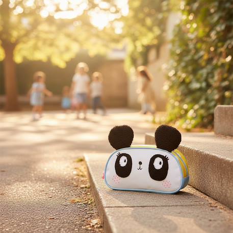Trousse panda 3d en tissu synthétique kstationery Blanc / bleu / marine / bleu 2 - vertbaudet enfant 