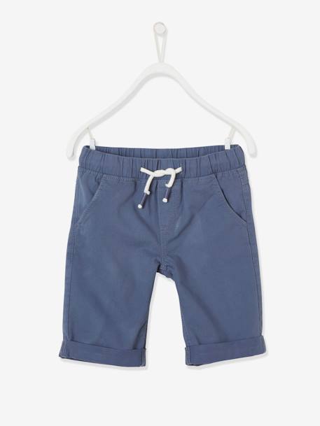 Bermuda couleur garçon facile à enfiler bleu jean+ORANGE+sauge 2 - vertbaudet enfant 