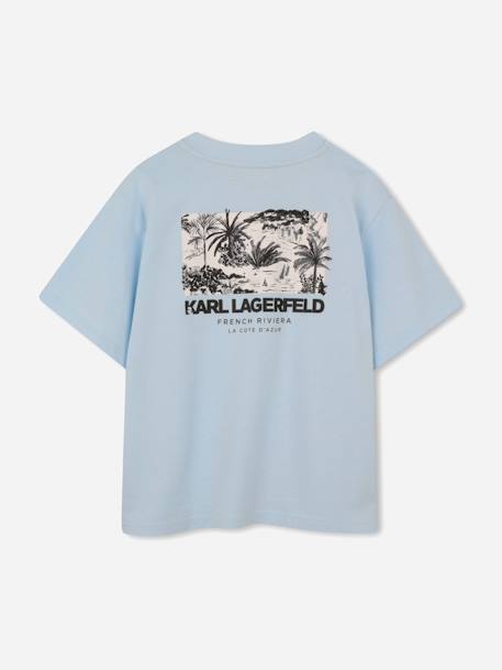T-shirt  garçon à manches courtes Bleu country air+Noir 2 - vertbaudet enfant 