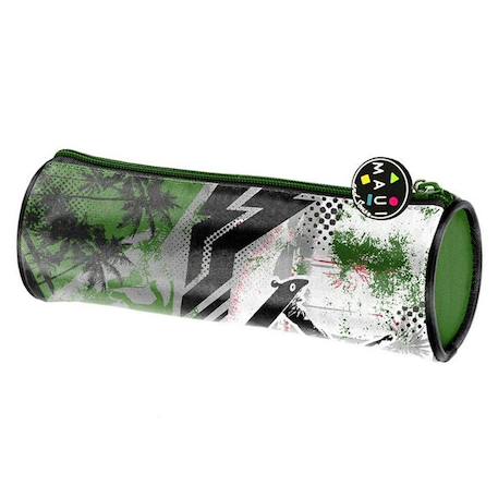 Fille-Accessoires-Trousse ronde maui & sons imprimée tissu jungle skate 21 cm