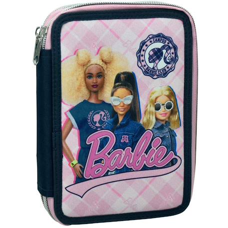 Garçon-Trousse barbie garnie 2 compartiments zippés – 18 cm