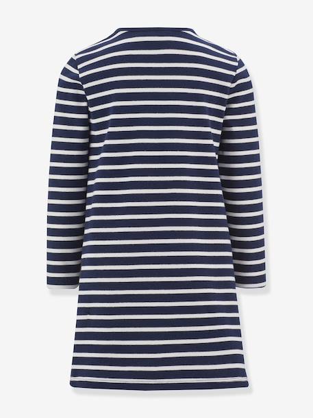 Robe rayée avec chouette fille Happy Girls marine+rose nude 2 - vertbaudet enfant 