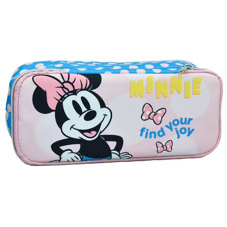 Trousse scolaire minnie imprimée find your joy Blanc / rose / bleu 1 - vertbaudet enfant 