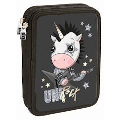 Jouet-Trousse zippée unicorn rock 20 cm, remplie