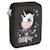 Trousse zippée unicorn rock 20 cm, remplie Noir / gris / anthracite / noir 1 - vertbaudet enfant 