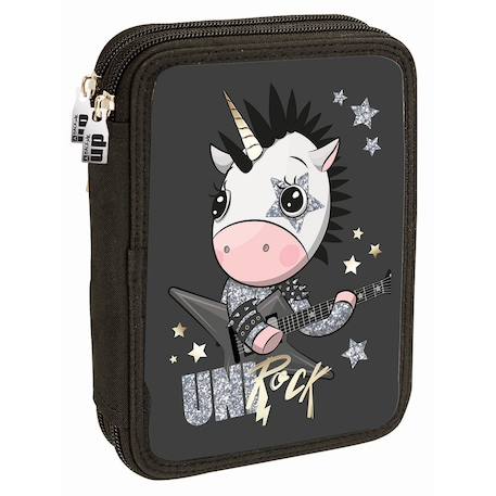 Fille-Accessoires-Trousse zippée unicorn rock 20 cm, remplie