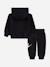 Ensemble deux pièces pour bébé sweat à capuche et pantalon confortable Marron clair+Noir / doré+Vert foncé 6 - vertbaudet enfant 
