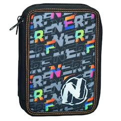 -Trousse zippée en tissu rembourré motif nerf