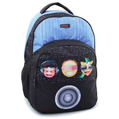 -Sac à dos emoji effet jean 46 cm