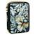 Trousse à fermeture zippée garnie 20 cm tropical fleurs Jaune 1 - vertbaudet enfant 