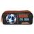 Trousse rectangulaire double compartiment football born to win 21 cm Noir / orange / bleu 1 - vertbaudet enfant 