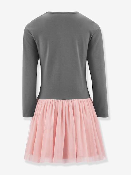 Robe avec jupe en tulle et ballerines fille Happy Girls gris 2 - vertbaudet enfant 