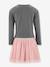 Robe avec jupe en tulle et ballerines fille Happy Girls gris 2 - vertbaudet enfant 