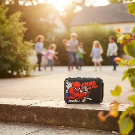 Trousse zippée spider-man 2 compartiments 18 cm Rouge 2 - vertbaudet enfant 