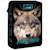 Trousse garnie double compartiment loup hunter 21 cm Noir / bleu 1 - vertbaudet enfant 