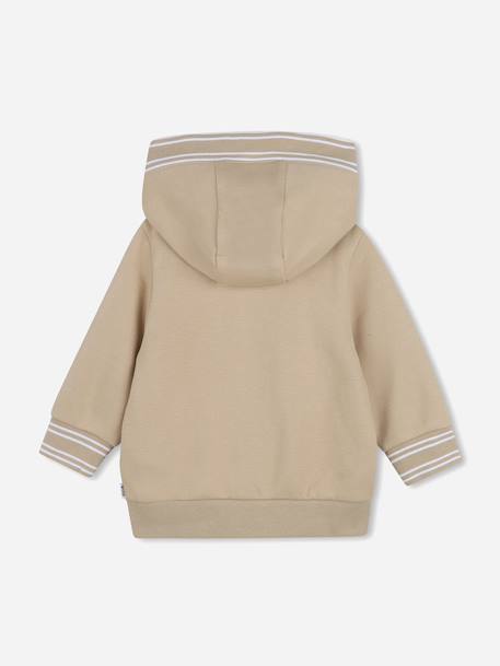 Sweat garçon zippé à capuche Beige 2 - vertbaudet enfant 