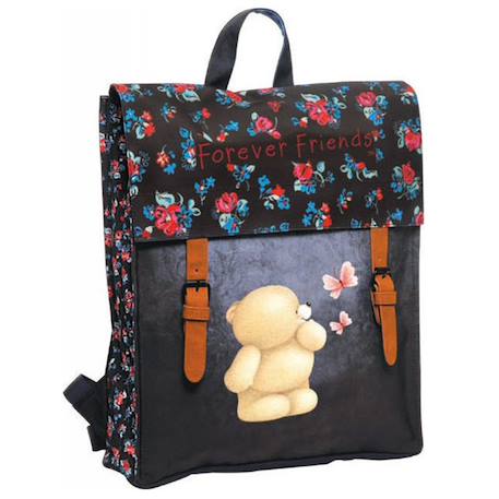 Sac à dos maternelle ourson forever friends 37 cm Noir / rouge / bleu 1 - vertbaudet enfant 
