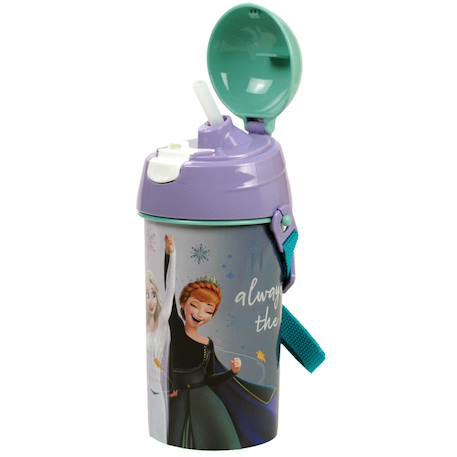 Bouteille de sport 500 ml la reine des neiges – bouchon à clapet – disney Bleu lavande 1 - vertbaudet enfant 