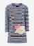 Robe rayée avec chouette fille Happy Girls marine+rose nude 1 - vertbaudet enfant 