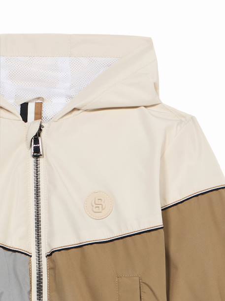 Blouson garçon à capuche Taupe 3 - vertbaudet enfant 