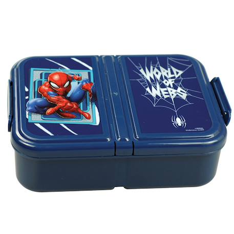 Boîte à goûter 3 compartiments spider-man 17 cm – world of webs Blanc 1 - vertbaudet enfant 