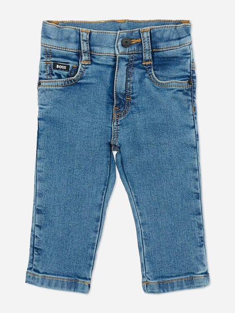Jean garçon taille élastique Bleu clair+Bleu foncé 1 - vertbaudet enfant 