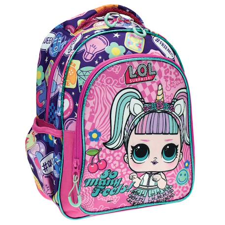 Sac à dos maternelle imprimé licorne en polyester lol surprise Bleu / vert / clair 1 - vertbaudet enfant 