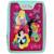 Trousse garnie double compartiment textile disney princess vibes 21 cm Rose/vert 1 - vertbaudet enfant 