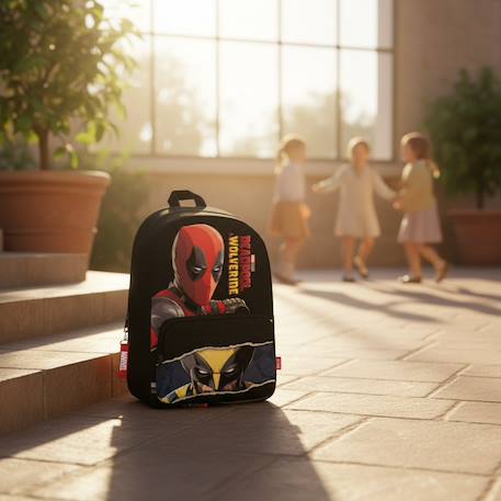 Sac à dos enfant marvel deadpool & wolverine 22 l 41x29x17 cm Noir 2 - vertbaudet enfant 