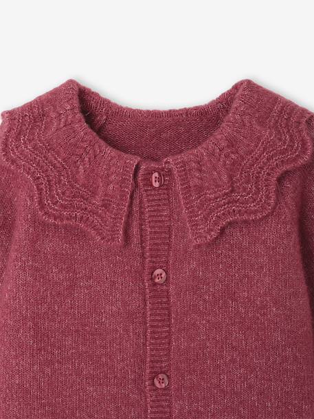 Gilet bébé fille manches longues framboise 3 - vertbaudet enfant 