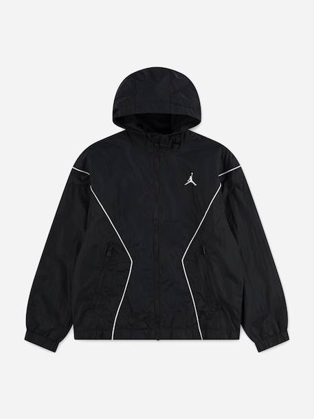 Veste légère à capuche avec fermeture zippée Black+Noir 1 - vertbaudet enfant 